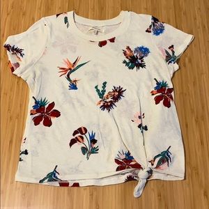 Madewell Tie Front Tee